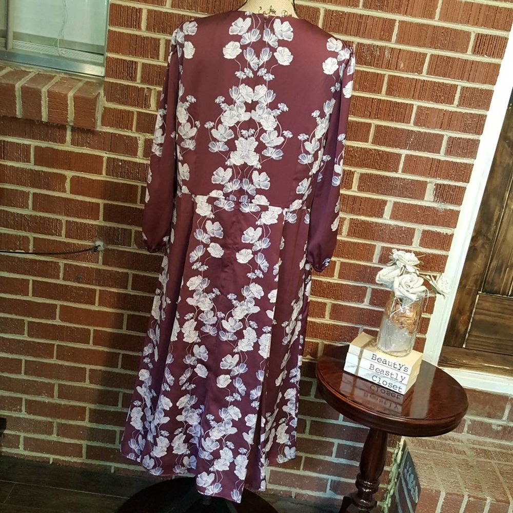 Anthropologie Gal Meets Glam Adelaide Empire Waist Floral Midi Dress 16 NWT - Picture 9 of 12